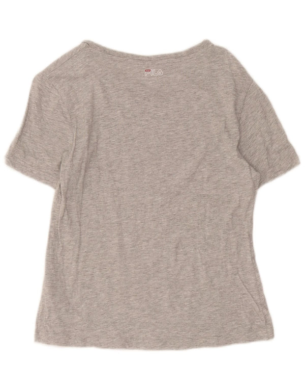 Fila Piger Grafisk T-Shirt Top 13-14 År Stor Grå Bomuld