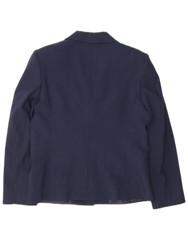 Gianfranco Ferre Dame 3-knaps blazerjakke UK 14 Large Navy Blue