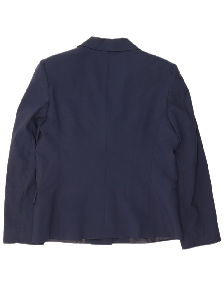 Gianfranco Ferre Dame 3-knaps blazerjakke UK 14 Large Navy Blue