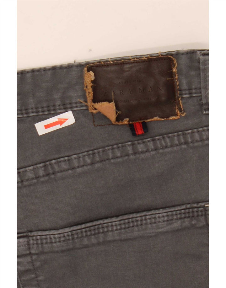 Zara Herre Slim Jeans EU 44 Large W34 L29 Grå Bomuld