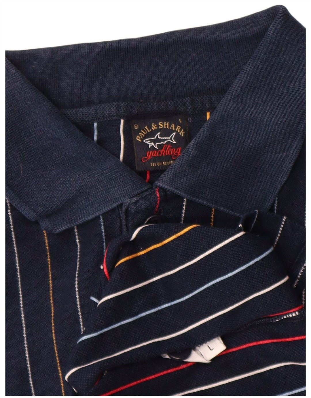 Paul & Shark herre poloshirt stor marineblå stribet
