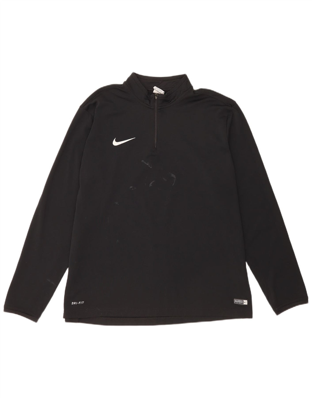 Nike Herre Dri Fit Pullover med lynlås-hals træningsdragt Top 2XL sort polyester