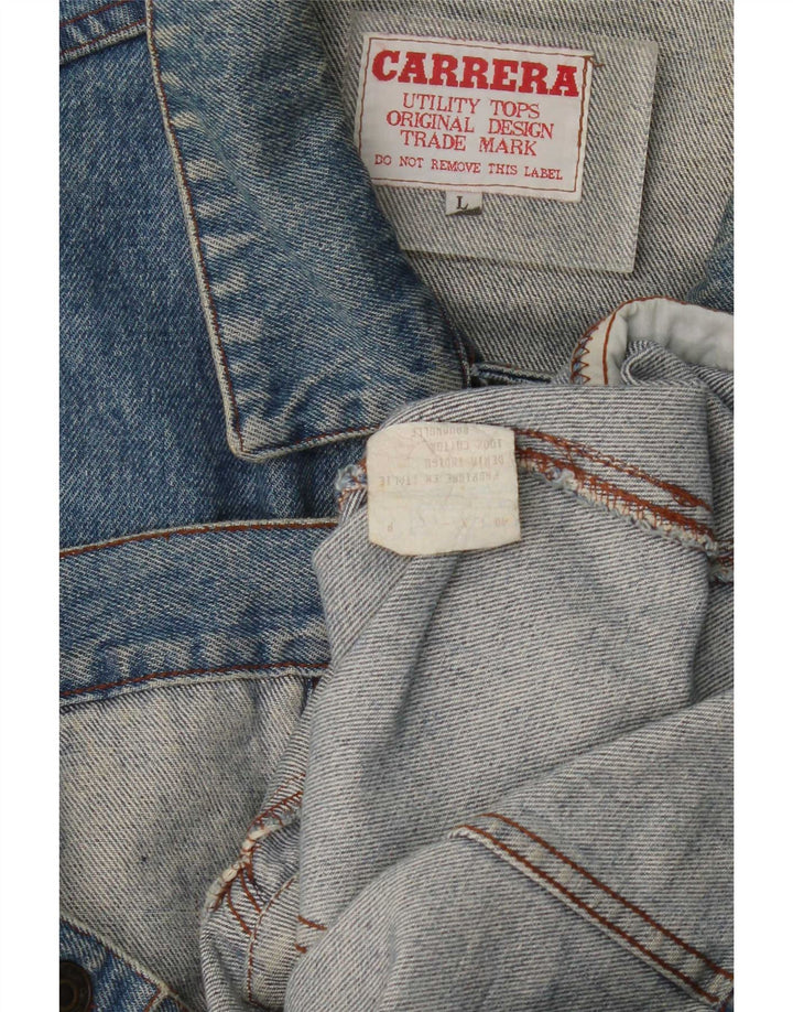 Carrera Herre denimjakke UK 40 Stor Blå Bomuld