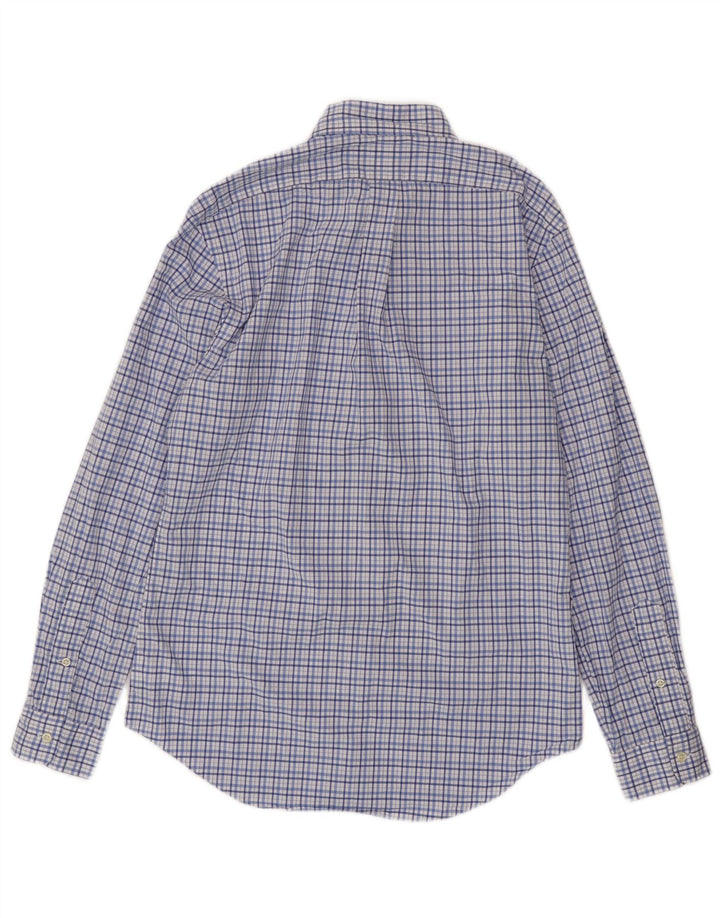 Ralph Lauren Herre Slim Fit skjorte mellemblå ternet bomuld