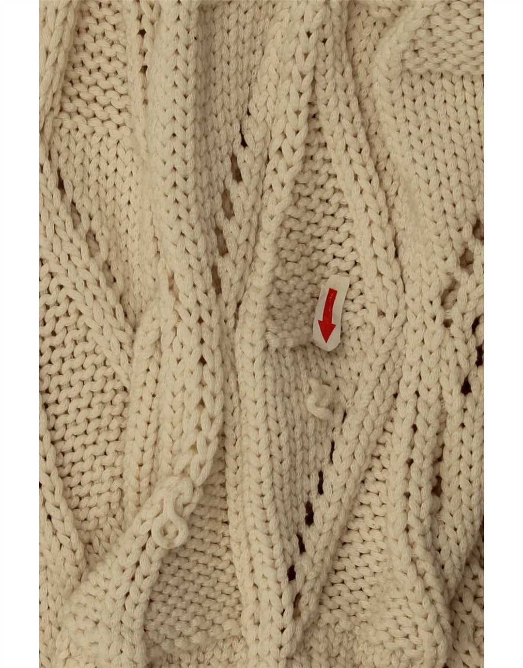 Zara Dame Cardigan Sweater UK 14 Medium Beige Bomuld