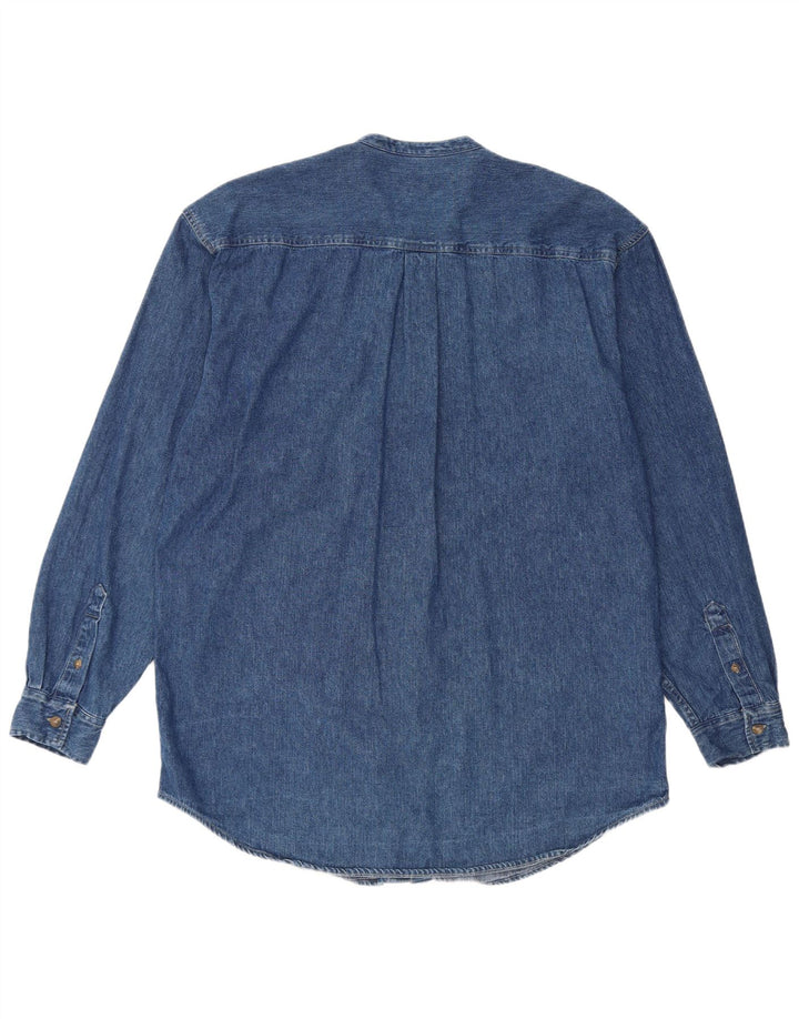 Fosters Herre Denim Shirt Large Blue