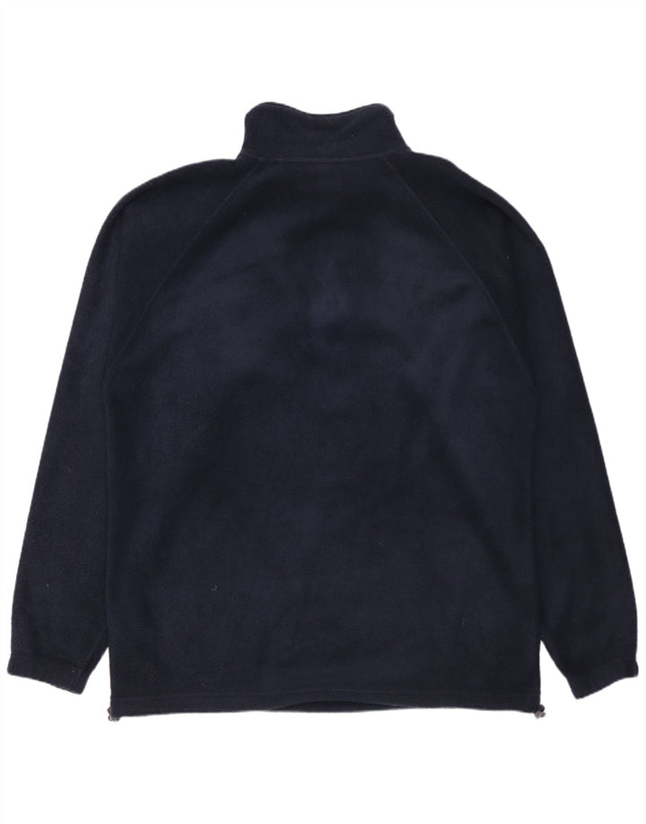 Kappa herre lynlås hals fleece jumper stor marineblå polyester