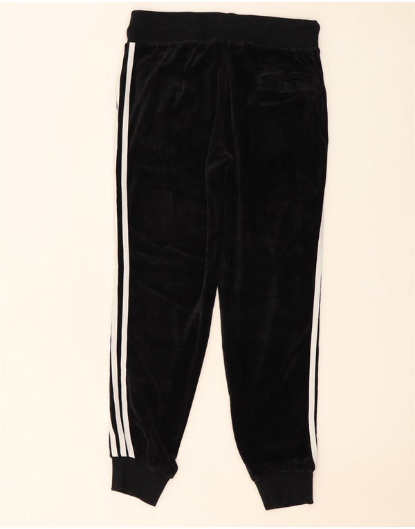 Adidas Womens Velvet Tracksuit Bukser Joggers UK 14 Medium Black Bomuld
