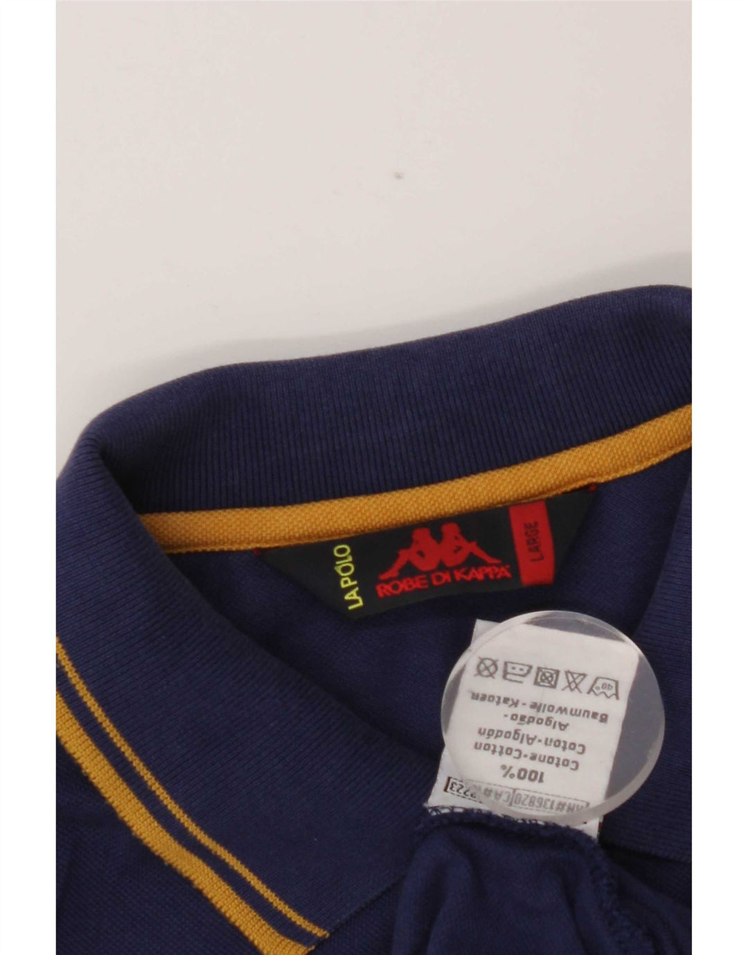 Kappa herre poloshirt stor marineblå stribet bomuld