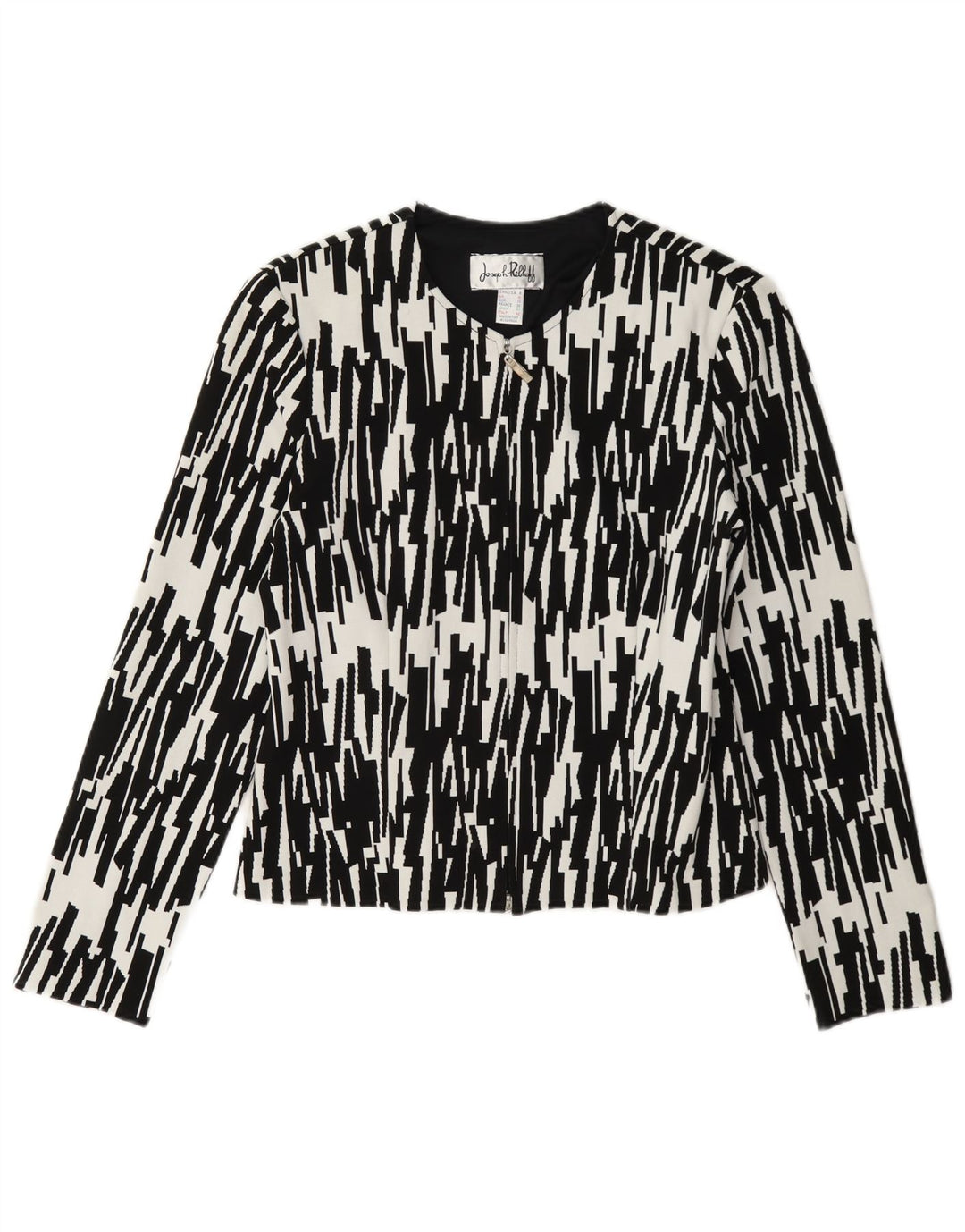 Joseph Ribkoff Dame Blazer Jakke UK 10 Lille Sort Geometrisk