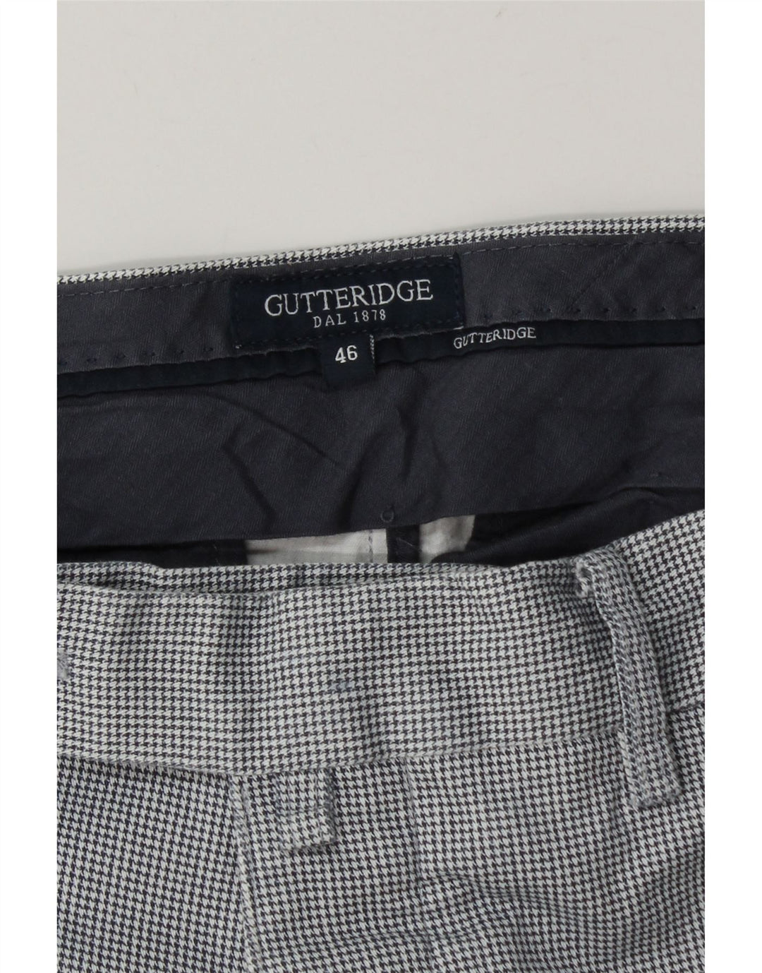 Gutteridge Skinny Suit Bukser til mænd IT 46 Small W32 L32 Blue Houndstooth