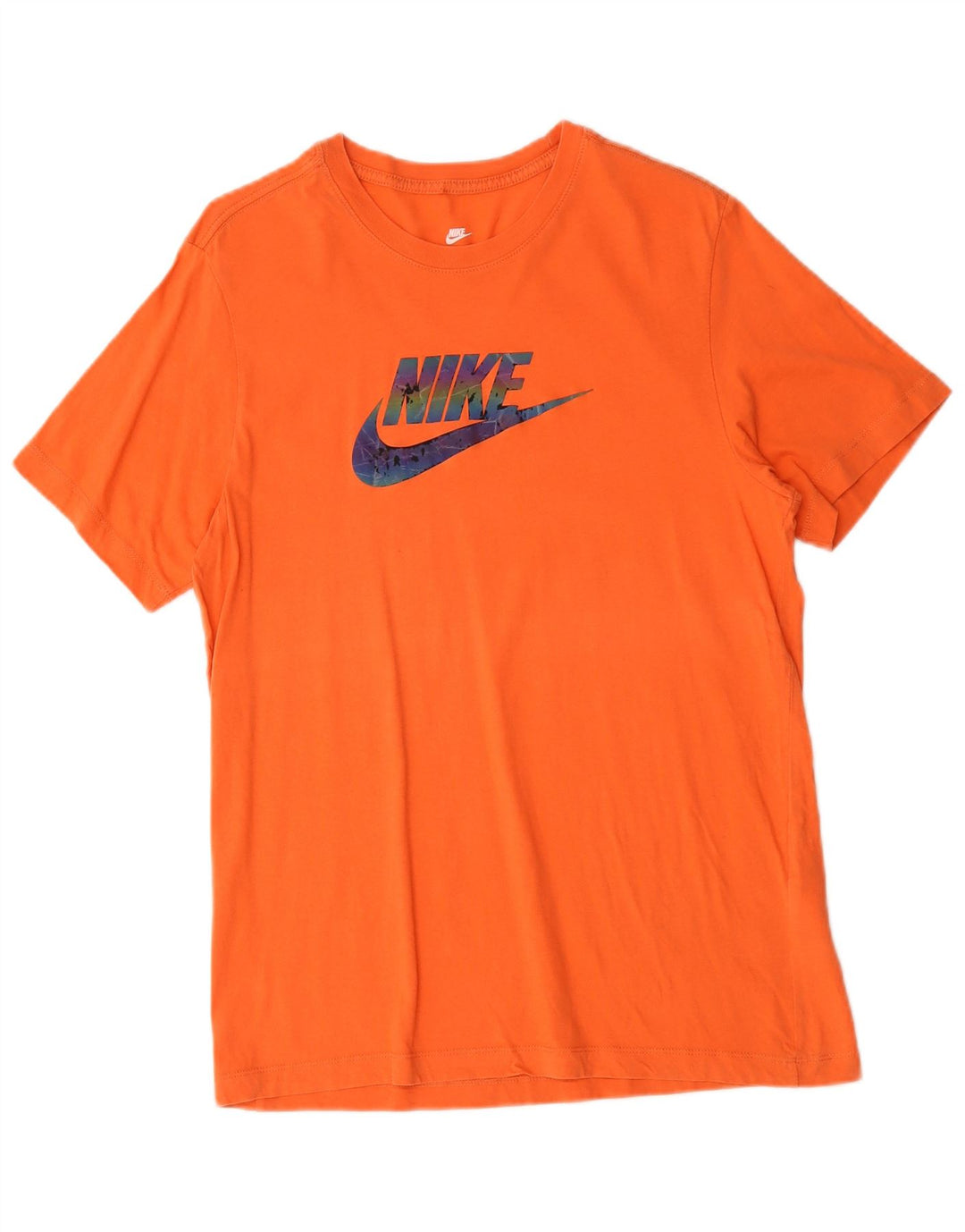 Nike grafisk t-shirt til mænd, medium orange bomuld
