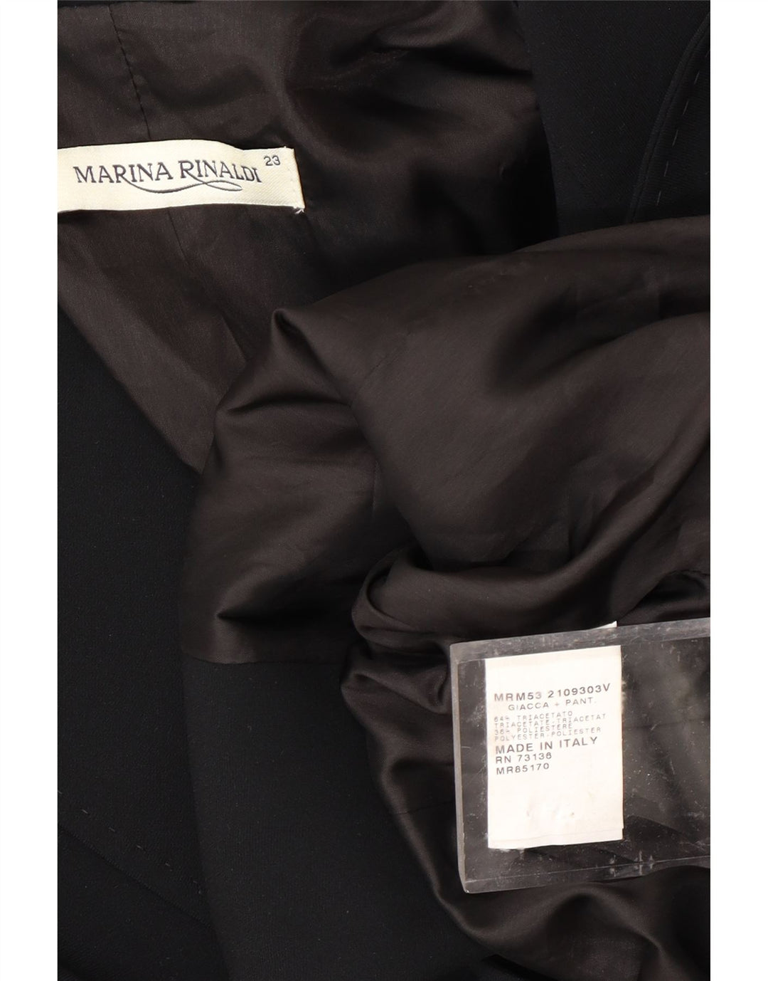 MARINA RINALDI Dame 1-knaps blazerjakke størrelse 23 Medium Sort