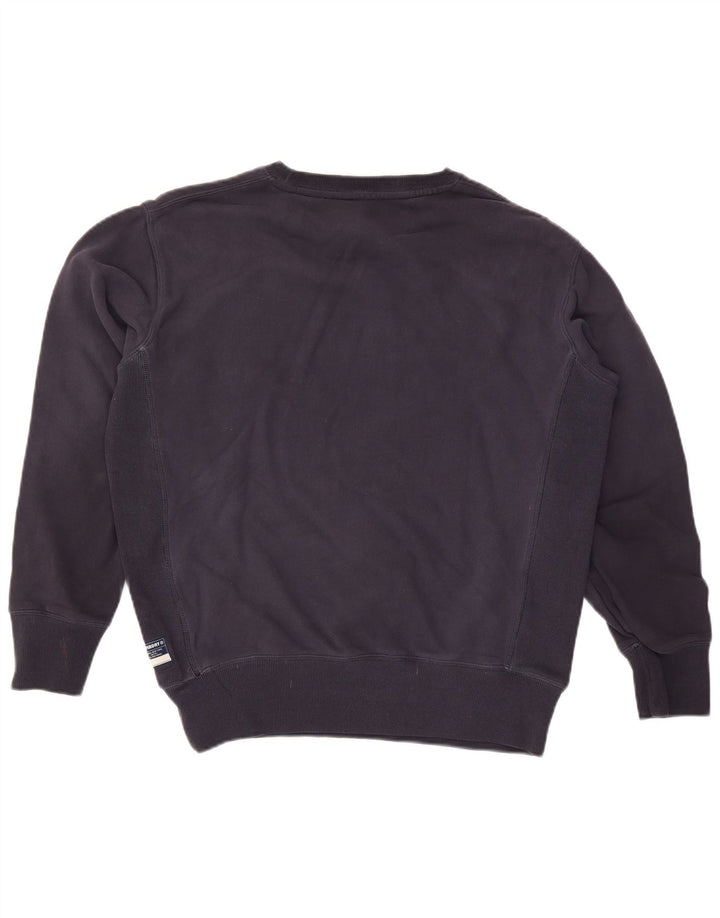 Superdry grafisk sweatshirt til mænd, stor marineblå bomuld