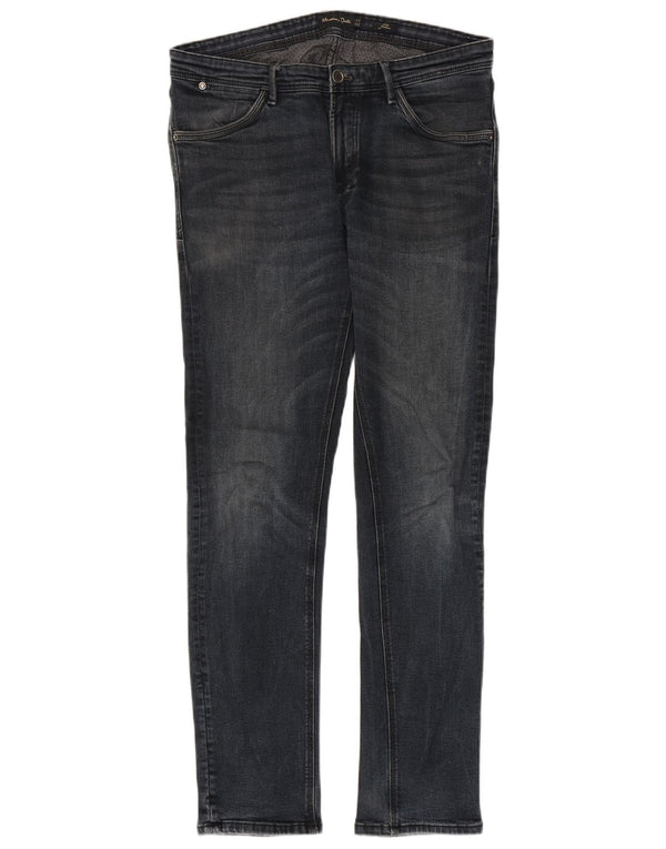 Massimo Dutti Herre Slim Jeans EU 42 Large W32 L32 Marineblå Bomuld