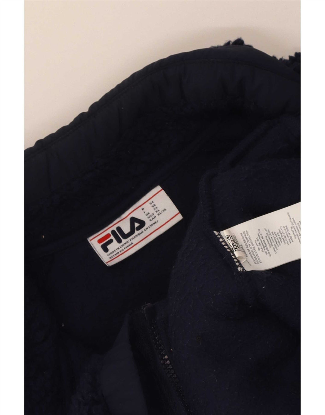 Fila Herre Fleecejakke UK 42 XL Navy Blue Polyester
