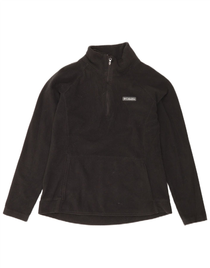 Columbia Dame lynlås hals Fleece Jumper UK 14 Stor sort polyester