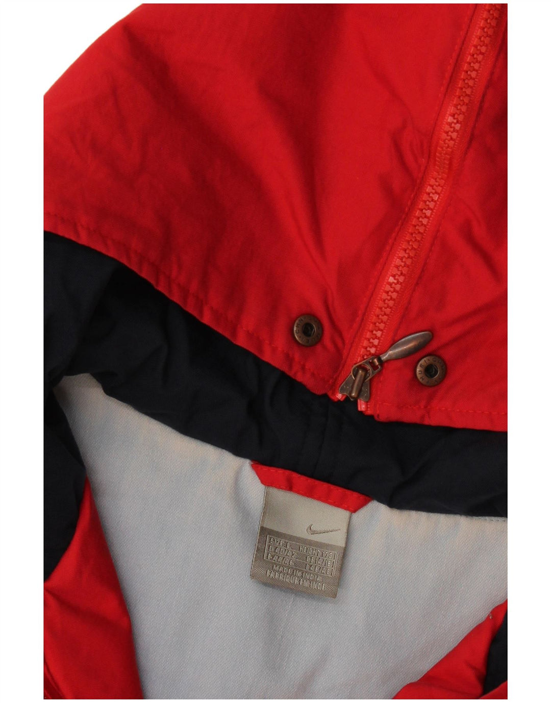 Nike Dame Hætte Oversized Windbreaker Jacket UK 14/16 Large Red
