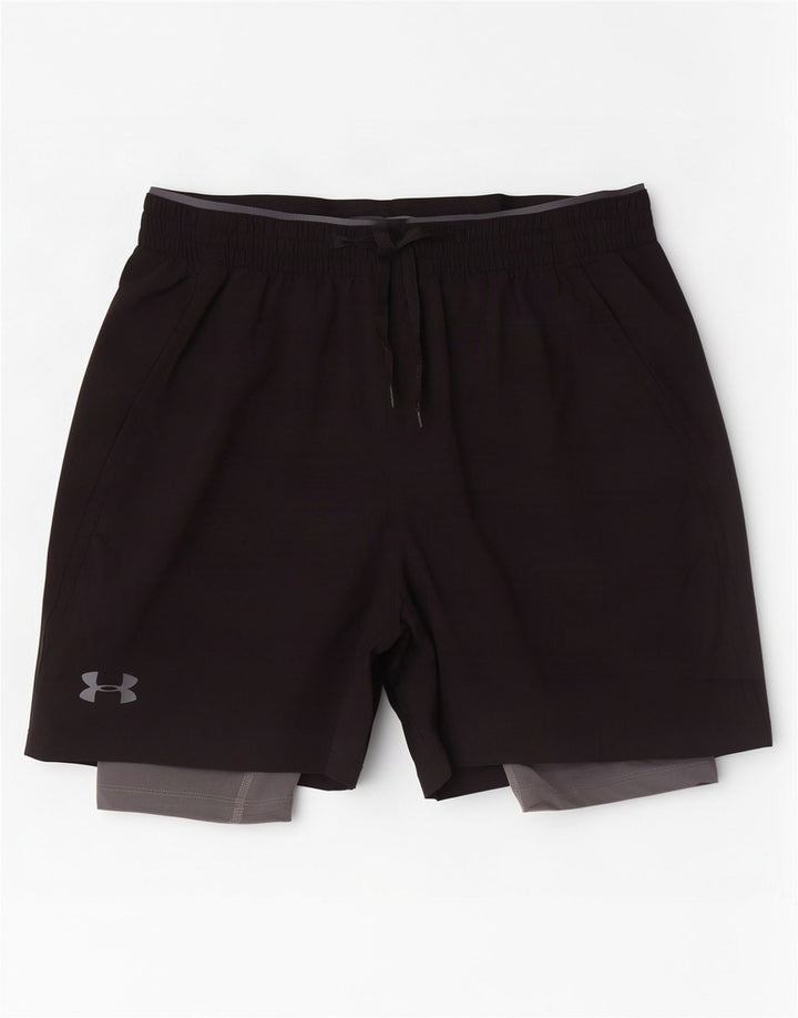Under Armour Herre Heat Gear Sportsshorts Large Sort Polyester