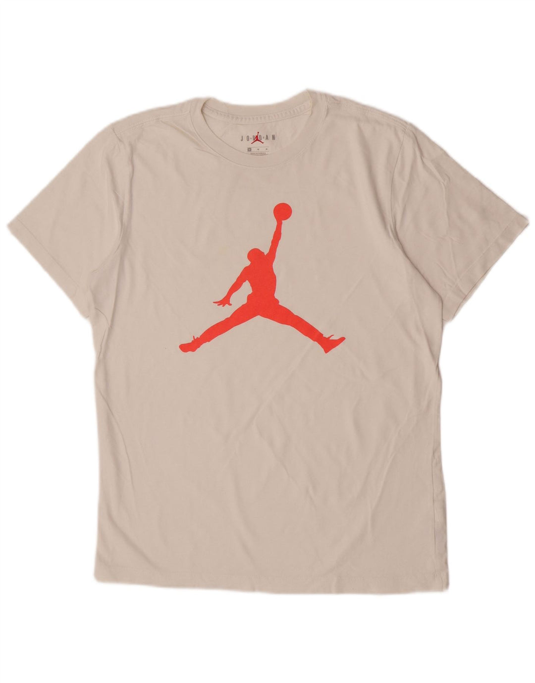 Jordan Herre grafisk T-shirt Top Medium hvid bomuld