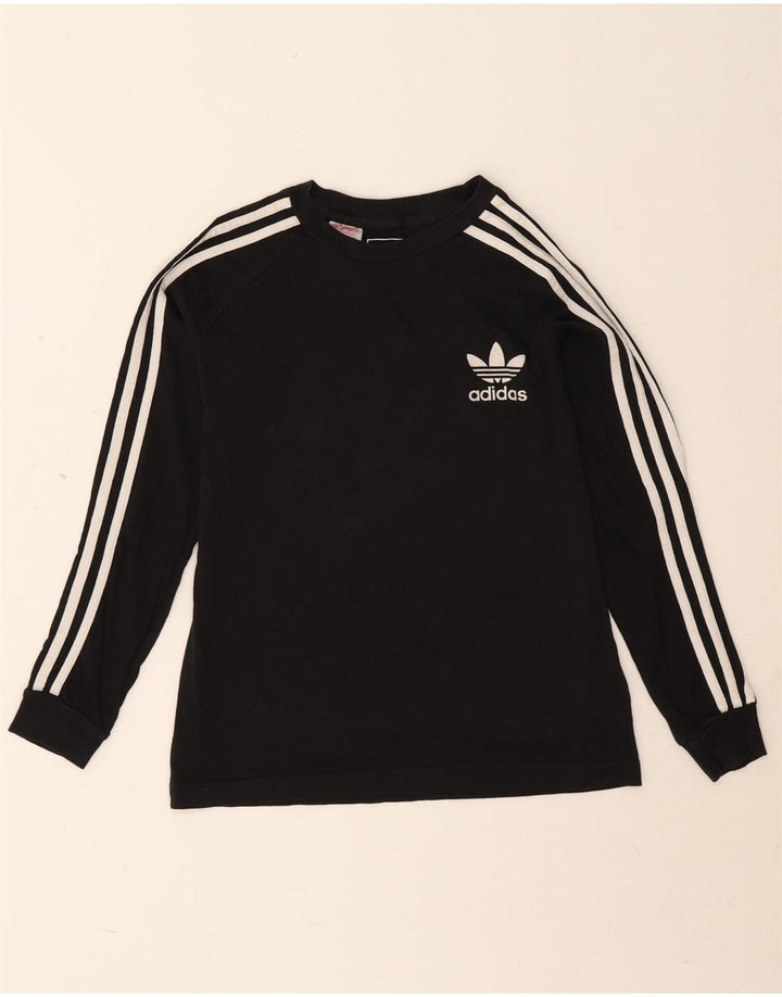 Adidas drenge grafisk top langærmet 11-12 år sort bomuld