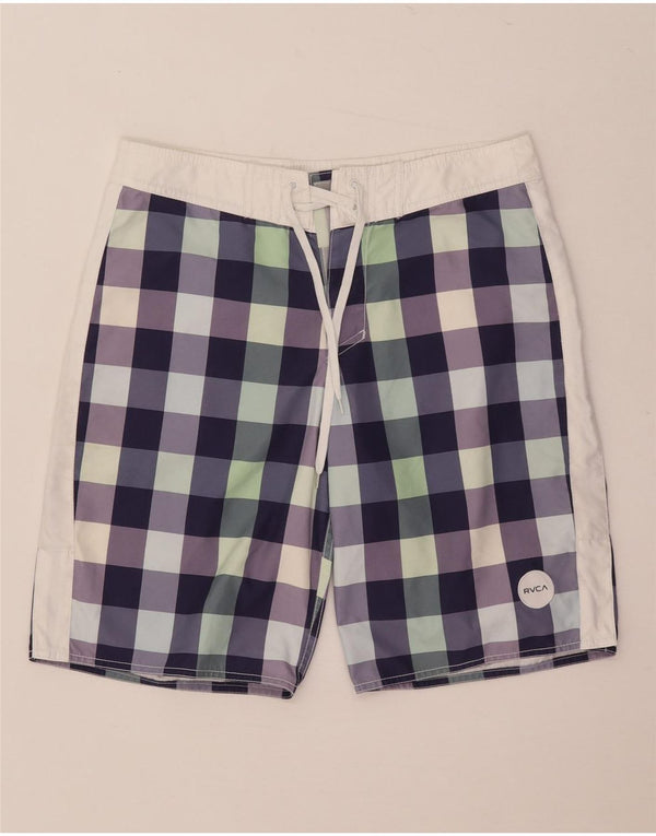 RVCA Badeshorts til mænd Medium Flerfarvet Gingham Polyester