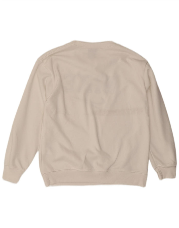 NIKE Mens Graphic Sweatshirt Jumper Large White Cotton