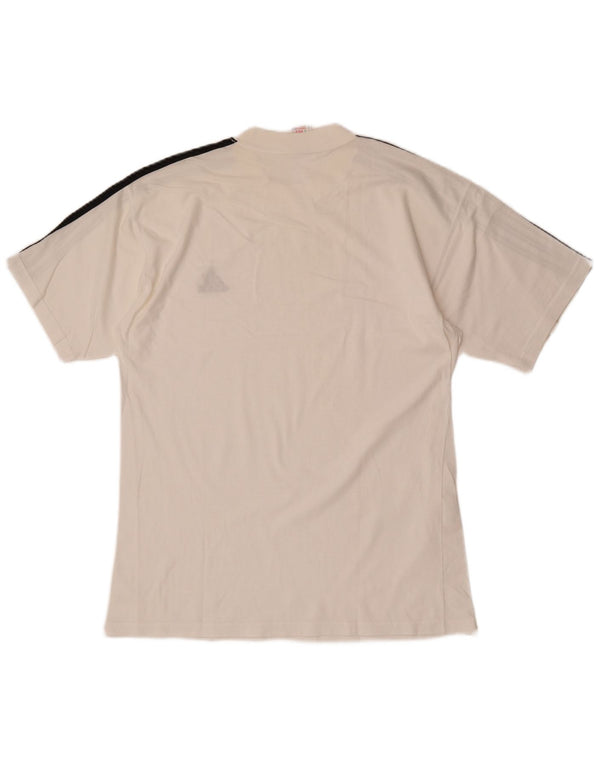 Adidas Herre T-Shirt Top UK 38/40 Medium Hvid Bomuld