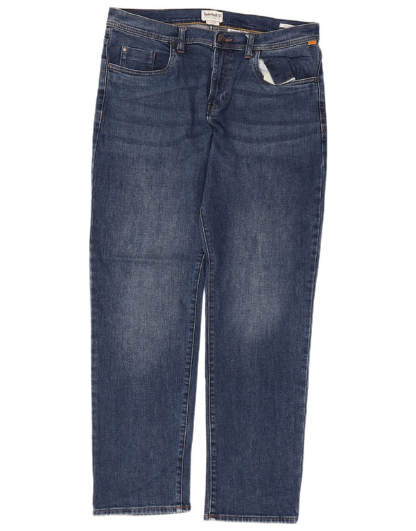 Timberland Mens Straight Jeans W34 L32 Blue Cotton