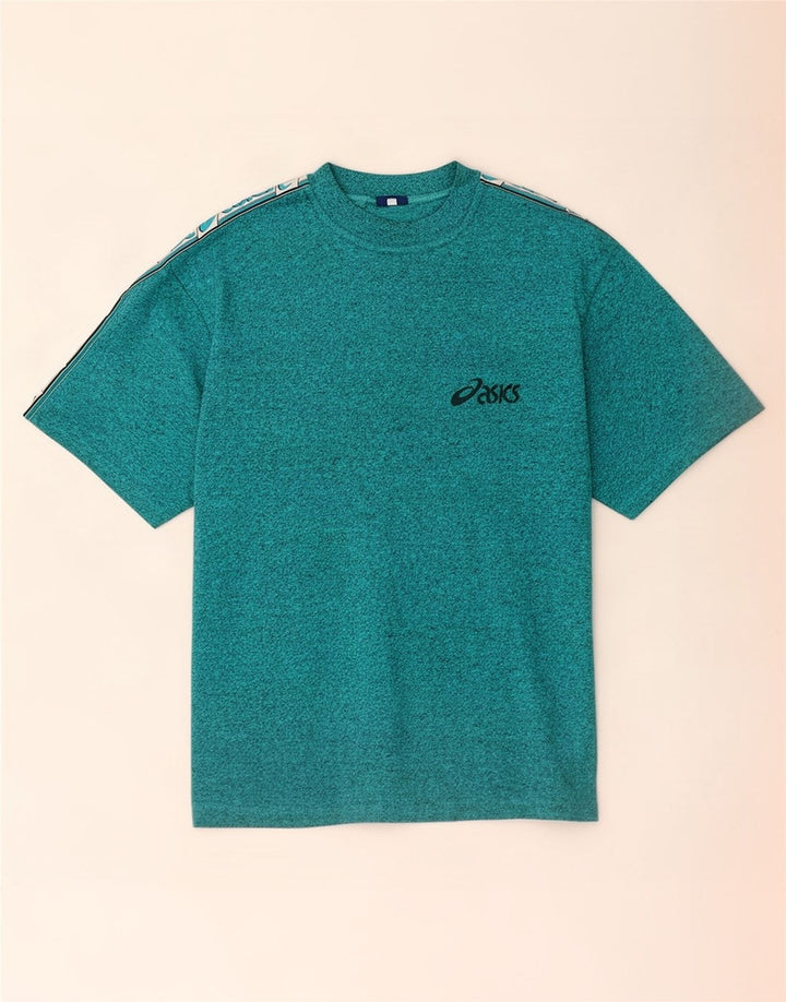 Asics Herre Grafisk T-Shirt Top Stor Grøn Bomuld