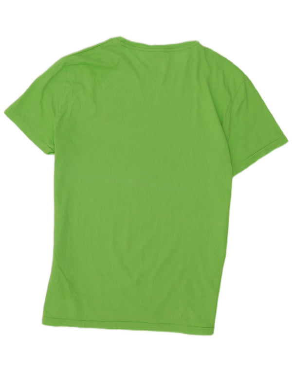 Polo Ralph Lauren Dame Grafisk T-Shirt Top UK 14 Medium Grøn