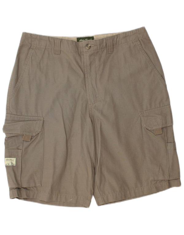 EDDIE BAUER Herre Cargo Shorts W33 Medium Khaki Bomuld