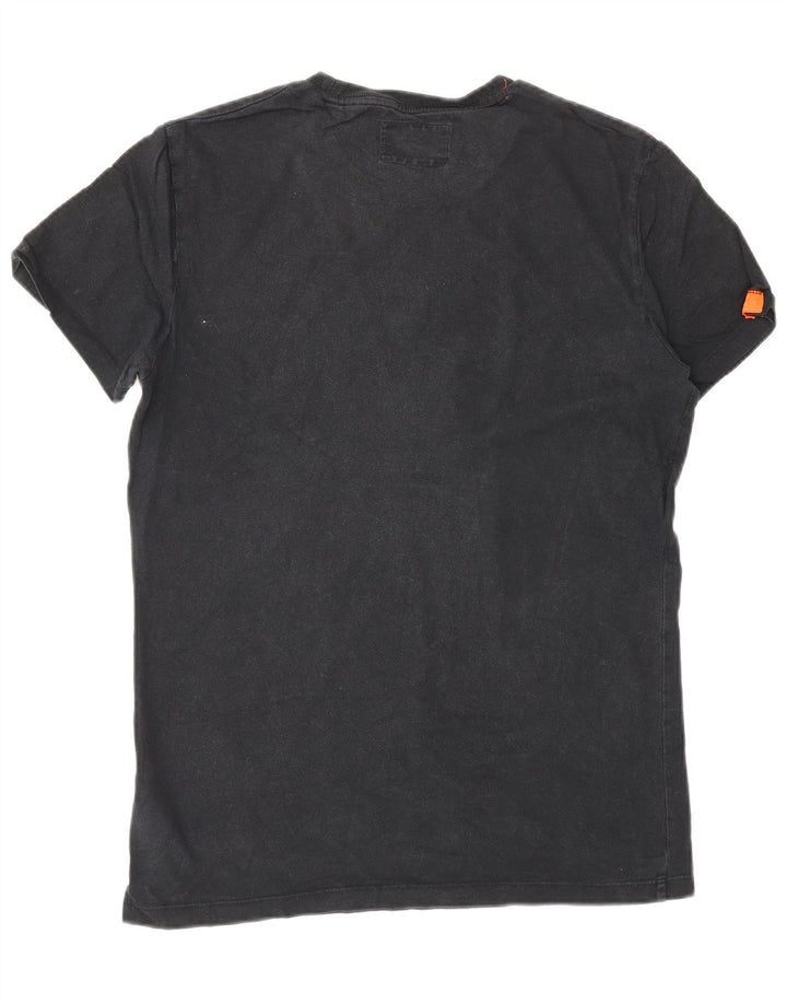 Superdry T-shirt top til mænd, lille sort bomuld