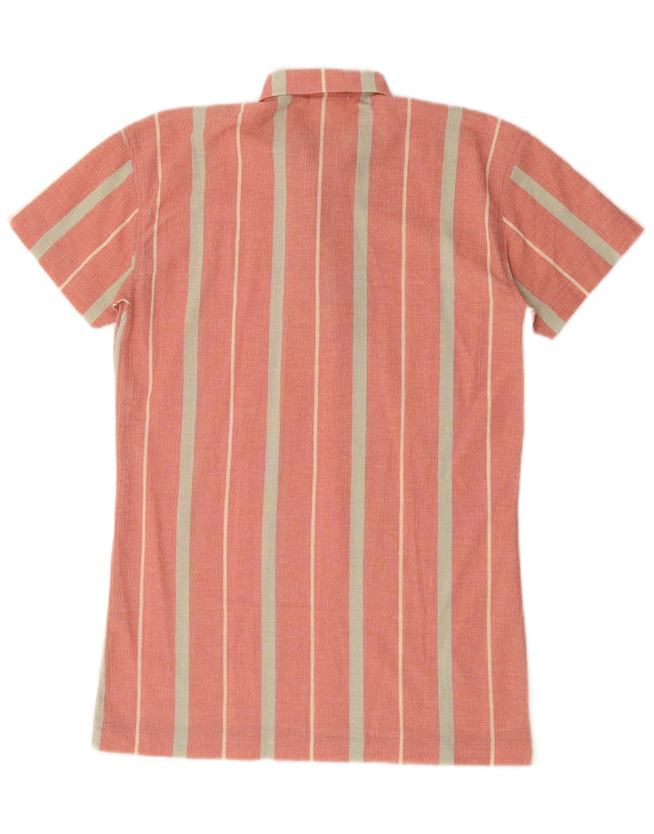 Cacharel Kortærmet Herre Pullover Shirt Lille Pink Stribet Bomuld