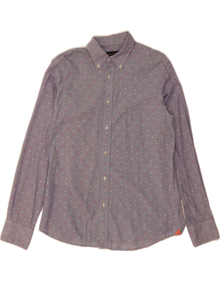 MASSIMO DUTTI Mens Shirt Large Navy Blue Pinstripe Vintage Massimo Dutti and Second-Hand Massimo Dutti from Messina Hembry 