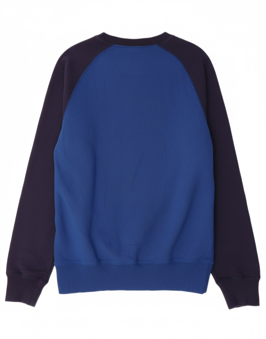 NIKE Mens Graphic Sweatshirt Jumper Small Blue Colourblock Cotton