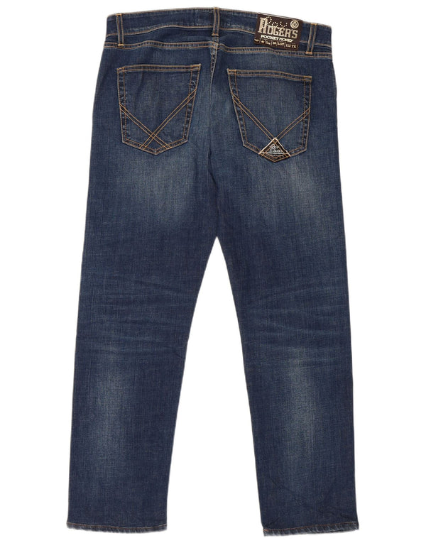 Roy Rogers Straight Jeans til mænd W34 L27 Marineblå Bomuld