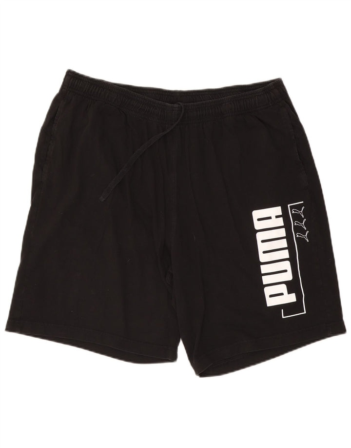 Puma Herre grafiske sportsshorts 2XL sort bomuld