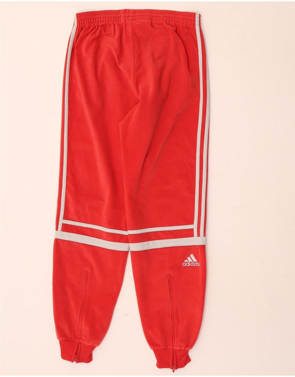 Adidas Girls Velvet Tracksuit Bukser Joggers 13-14 År Rød Polyester