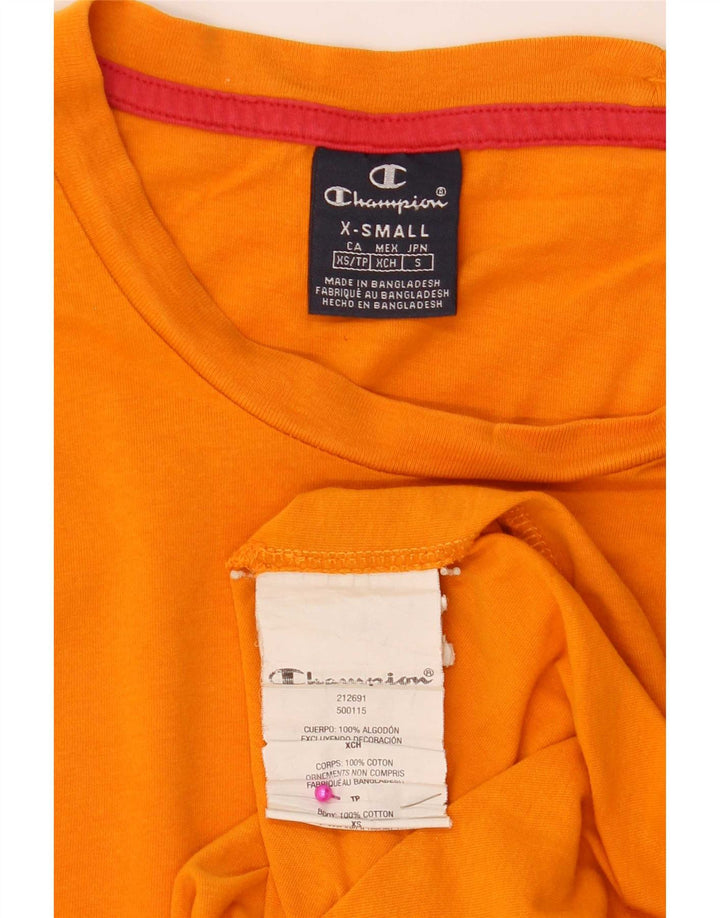 Champion Herre T-Shirt Top XS Orange Bomuld