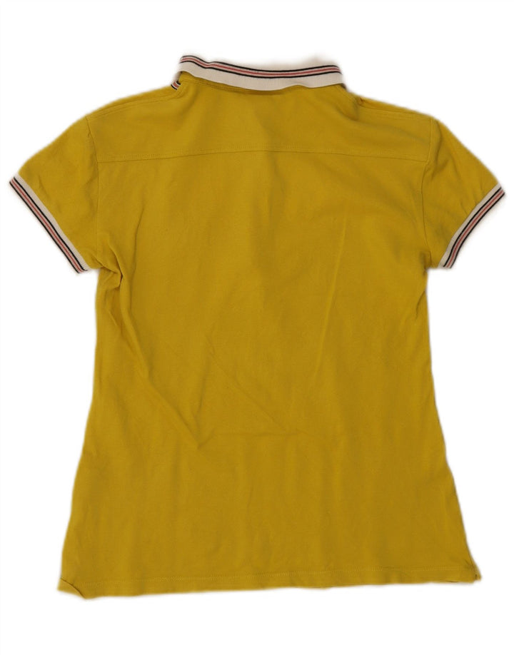 Fay Dame Polo Shirt UK 12 Medium Gul