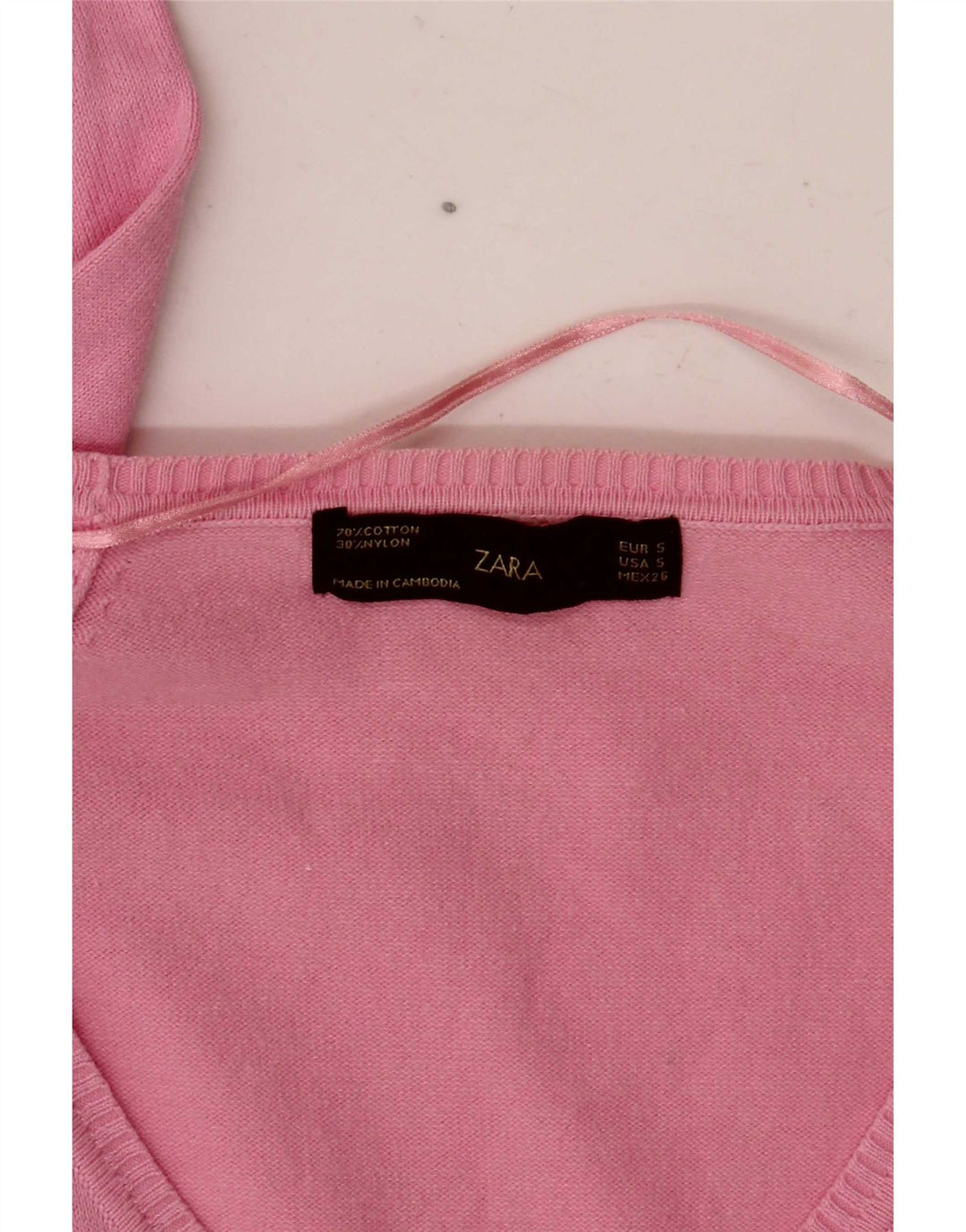 Zara Dame Cardigan Sweater UK 10 Small Pink