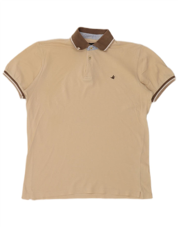 Brooksfield Herre Slim Fit Polo Shirt IT 48 Medium Beige