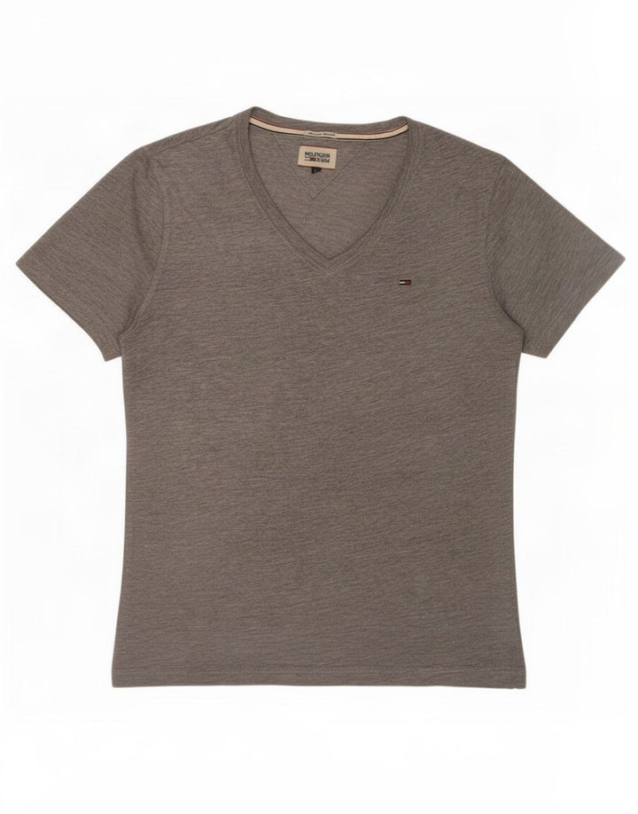 Tommy Hilfiger Herre T-shirt Top Medium Grey Flecked Bomuld