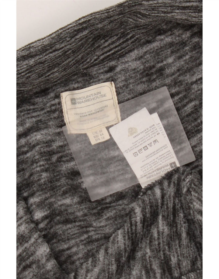 Mountain Warehouse Dame Fleecejakke UK 16 Large Grå Flecked Polyester