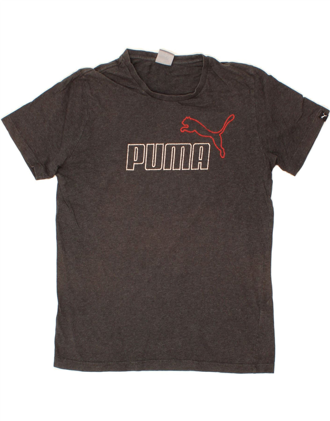 PUMA Mens Graphic T-Shirt Top Medium Grey Cotton Vintage Puma and Second-Hand Puma from Messina Hembry 