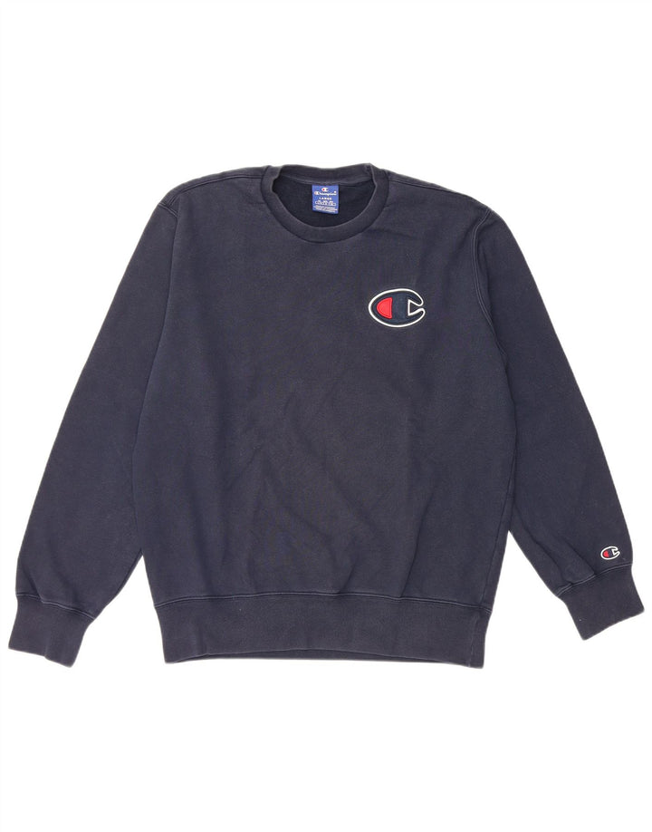 Champion Herre Sweatshirt Jumper Large Navy Blue