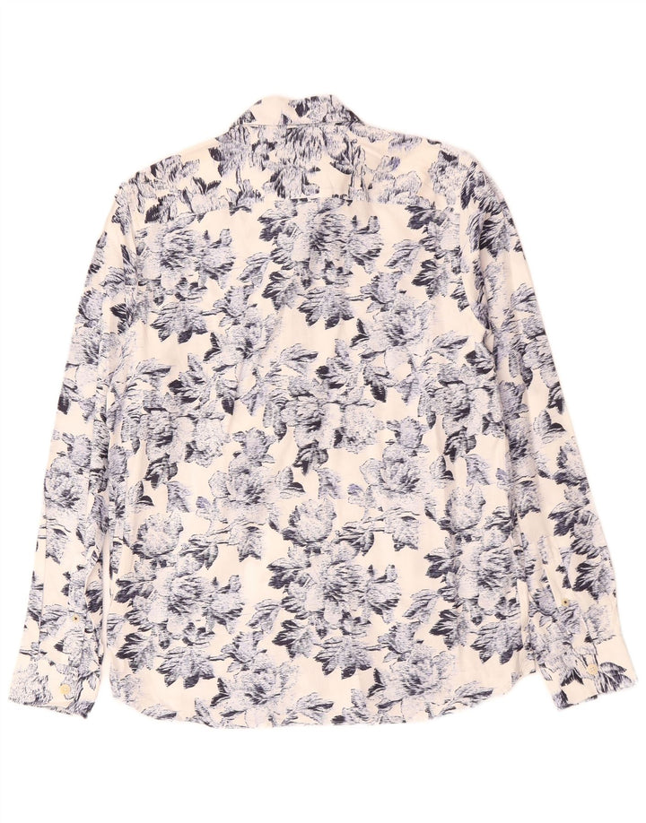 TED BAKER Herreskjorte str. 2 Lille hvid blomstret bomuld