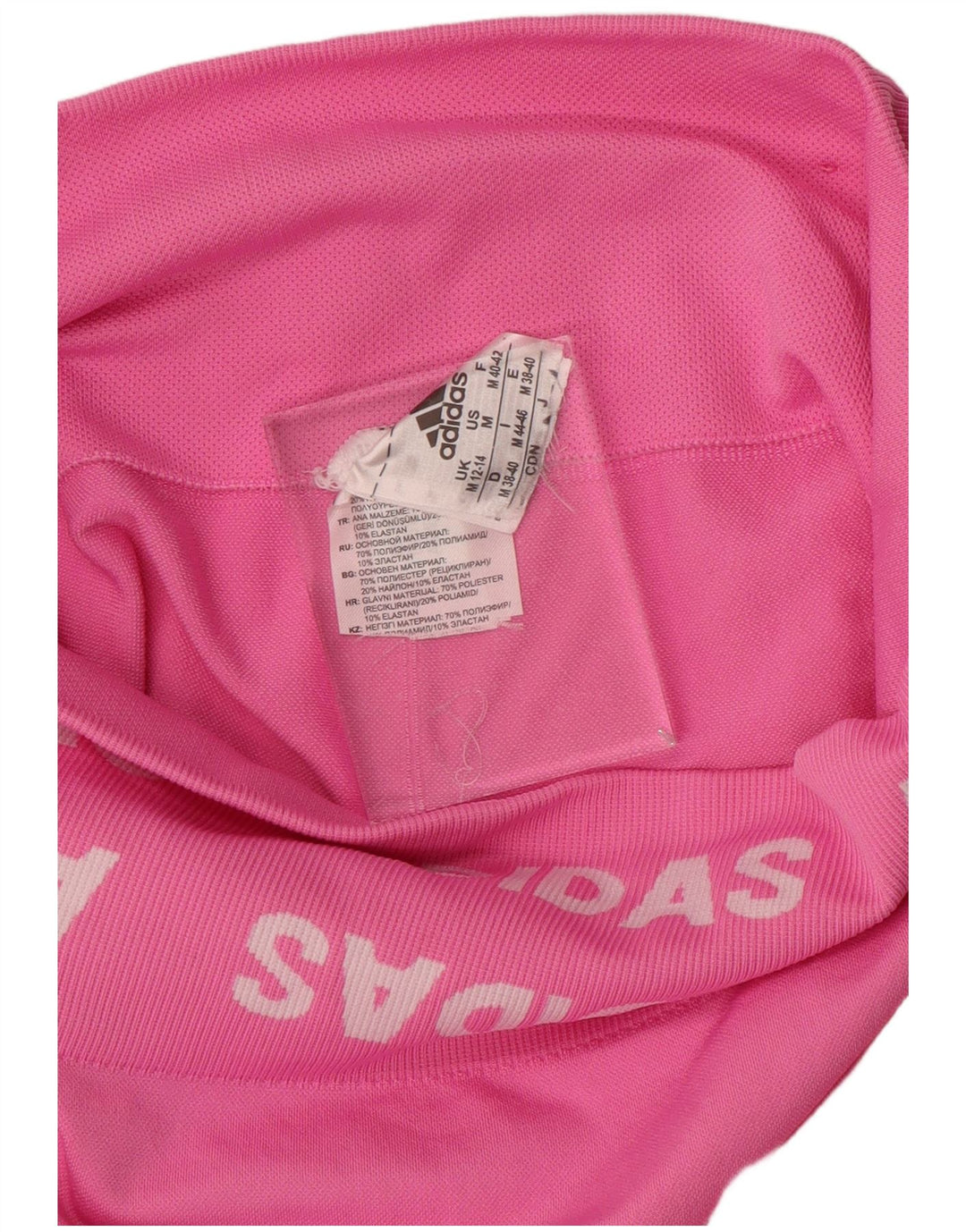 ADIDAS Grafiske Leggings til kvinder UK 12/14 Medium Pink Polyester