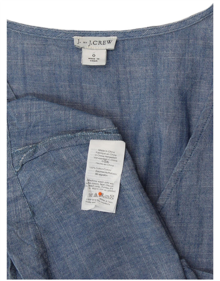 J. CREW Dame bluse Top US 0 XS Blå Bomuld